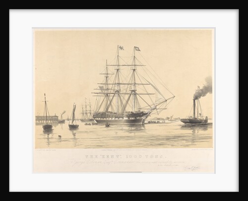 The 'Kent' (1853), 1000 tons, being towed past Gravesend by Thomas Goldsworth Dutton