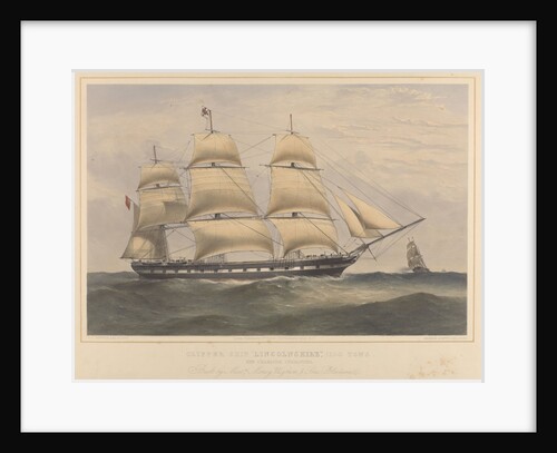Clipper ship 'Lincolnshire' (1858) 1100 Tons by Thomas Goldsworth Dutton