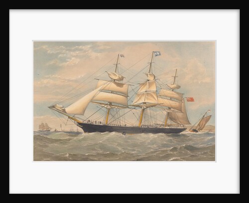 Clipper ship Cornwallis near a coast by Thomas Goldsworthy Dutton