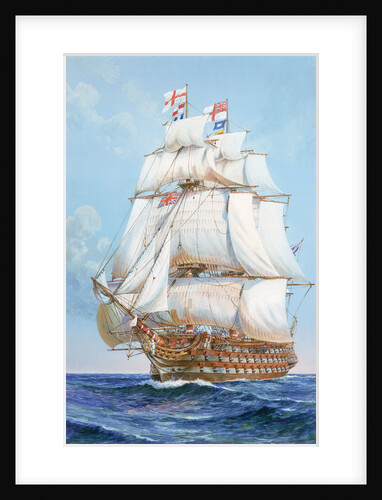 HMS 'Victory' under full sail by unknown