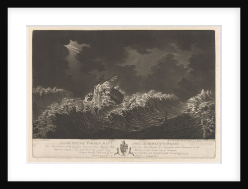 Distressed situation of 'Ulysses' (1779) in a hurricane August 1781 by Lt William Elliott