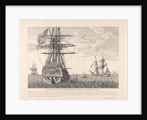 Napoleon surrendering to Captain Frederick Lewis Maitland on 15 July 1815 by Jean-Jérôme Baugean [artist & engraver]; Palmer [publisher]
