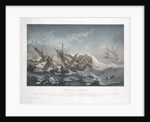 Shipwreck of the 'Astrolabe' on the reefs of the Island of Vanikoro by Louis Le Breton