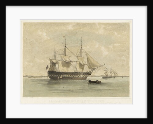 HMS 'Caledonia', 120 guns, lying in Plymouth Sound by Henry Andrews Luscombe
