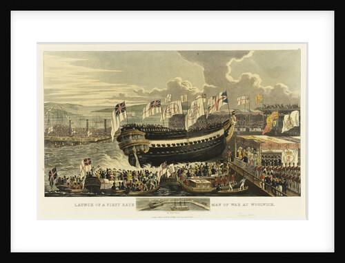 Launch of a first-rate man-of-war at Woolwich by Richard Holmes Laurie
