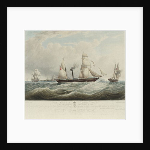 The Niger Expedition... off Holyhead... August-October 1841, HMS 'Albert', 'Sudan' and 'Wilberforce' by Samuel Walters