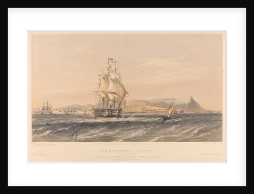 HMS 'Hannibal' 91 Guns... flagship... leaving Anapa, June 12th 1855 by Sir Oswald Walters Brierly; R. M. Bryson; Day & Son; Goupil & Co; P & D Colnaghi & Co Ltd