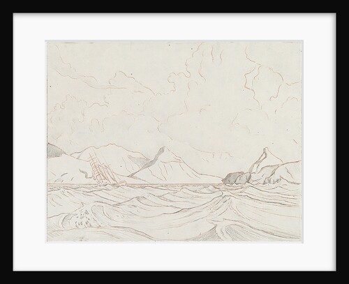Seascape with vessel passing land (1) by John Everett