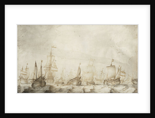 Dutch herring busses on the fishing ground by Willem van de Velde the Elder