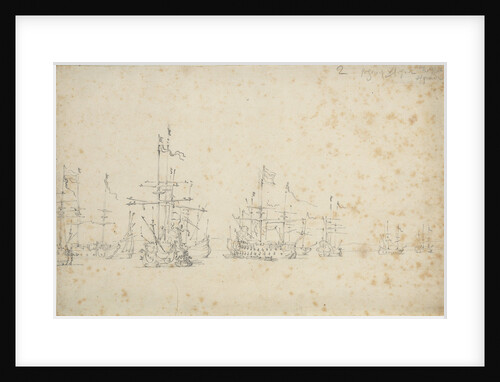 De With's squadron at anchor by Willem van de Velde the Elder