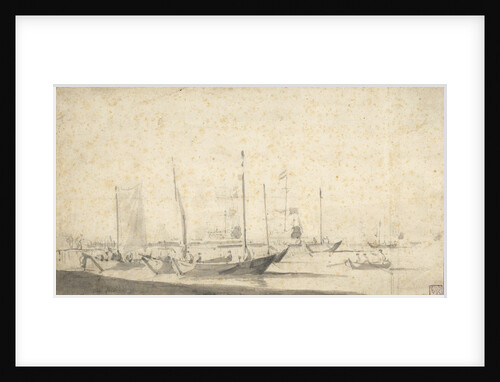 Weyschuits getting ready for sea in the Helder by Willem van de Velde the Elder