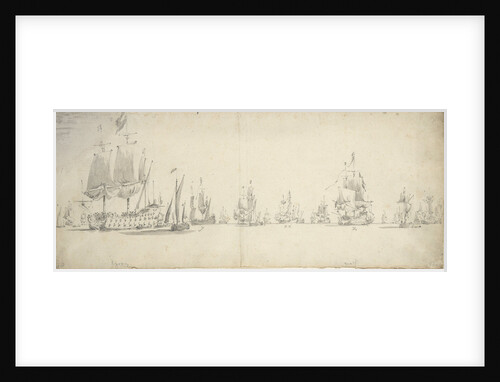Dutch Fleet before the Battle of Lowestoft, May 1665 by Willem van de Velde the Elder
