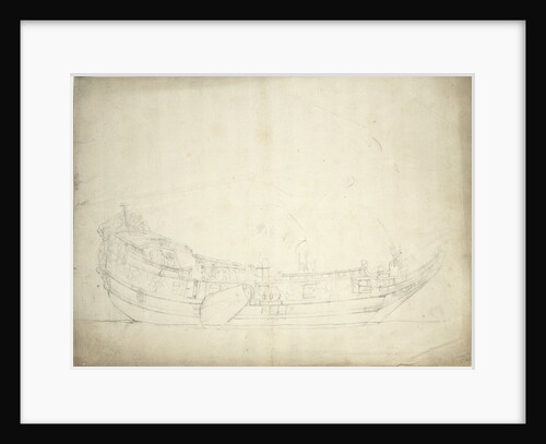 Portrait of a states yacht by Willem van de Velde the Elder
