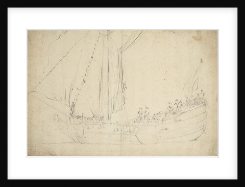 Portrait of a states yacht by Willem van de Velde the Elder