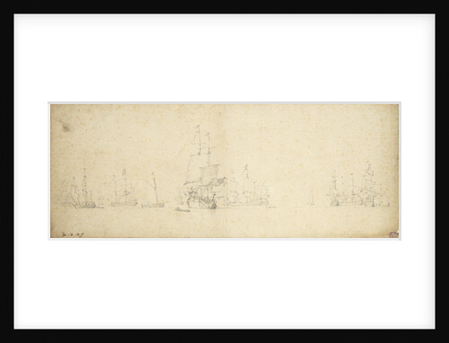 A Dutch fleet getting under way in light airs by Willem Van de Velde the Younger