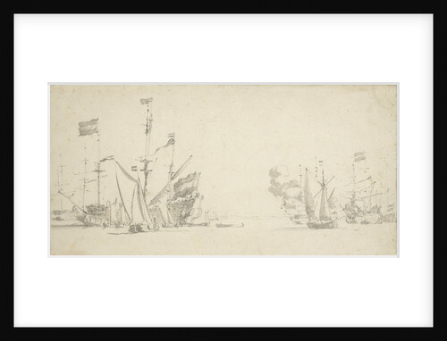 Dutch rear squadron at anchor by Willem van de Velde the Elder