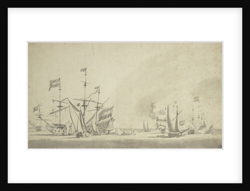 Dutch rear squadron at anchor by Willem van de Velde the Elder