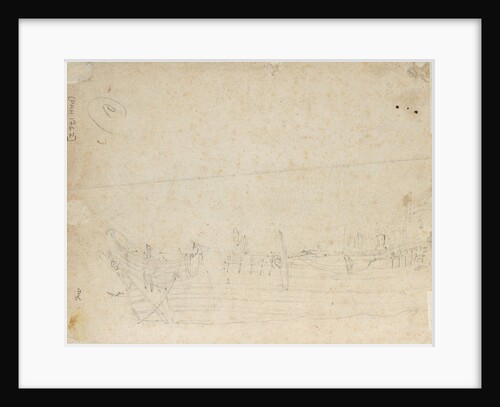 Study of part of a Dutch merchant ship by Willem Van de Velde the Younger