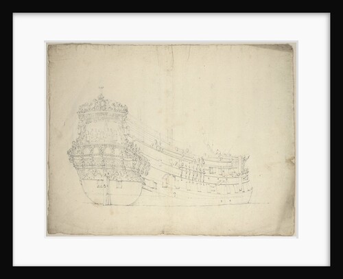 Portrait of the 'Beurs van Amsterdam' by Willem Van de Velde the Younger