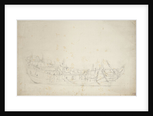 Portrait of a small Dutch frigate by Willem Van de Velde the Younger