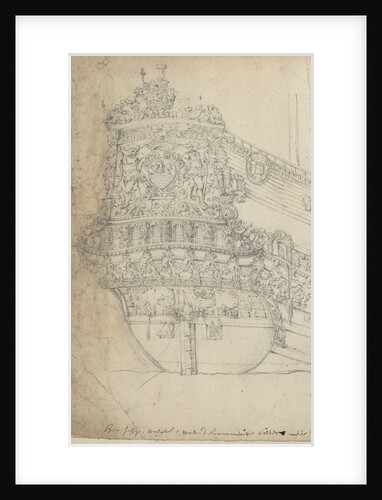 The stern of the 'Walcheren' by Willem van de Velde the Elder