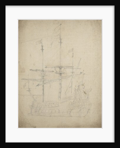 Portrait of the 'Endracht' by Willem Van de Velde the Younger