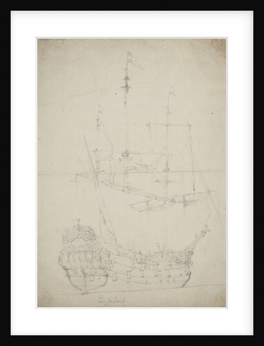 Portrait of the 'Leiderdorp' by Willem Van de Velde the Younger