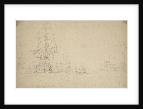 The 'Wapen Van Utrecht' and the Dutch fleet becalmed at sea, May 1672? by Willem van de Velde the Elder