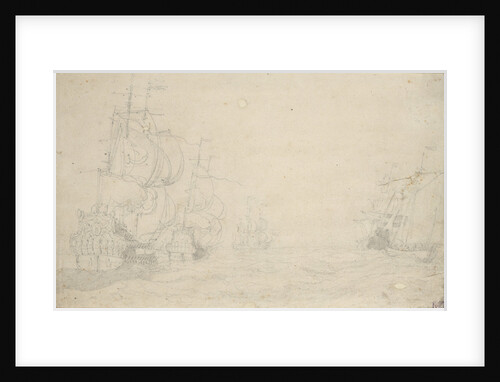 Dutch ships in a fresh breeze, May 1672? by Willem van de Velde the Elder