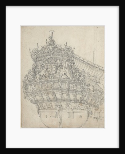 The stern of the 'Gouda' by Willem van de Velde the Elder