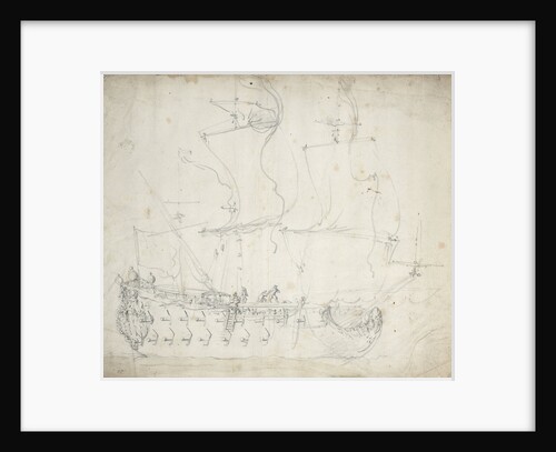 An English fourth-rate before the wind by Willem van de Velde the Elder