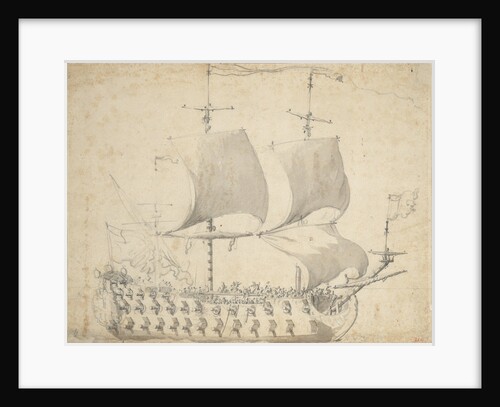 An English third-rate before the wind by Willem van de Velde the Elder