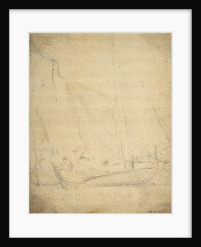 A hoy becalmed by Willem Van de Velde the Younger