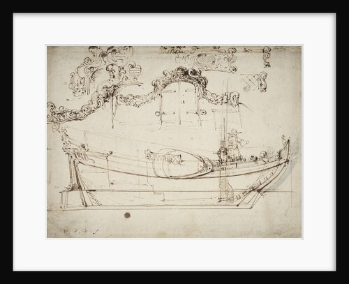 Sketch sheer plan by Willem Van de Velde the Younger