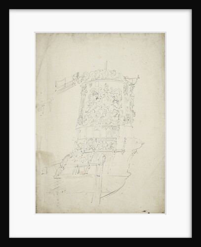 The stern of an English ship by Willem Van de Velde the Younger