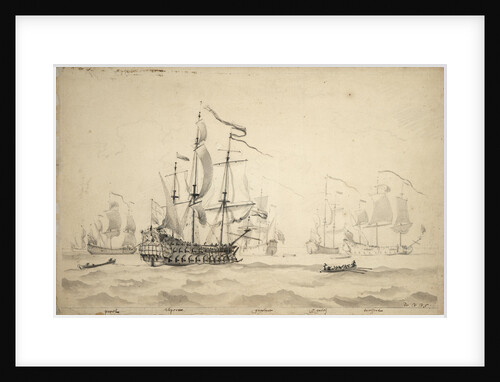 The 'Rupert' and other commands of Captain Wyborne by Willem Van de Velde the Younger