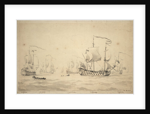 The 'Rupert' and other commands of Captain Wyborne by Willem Van de Velde the Younger
