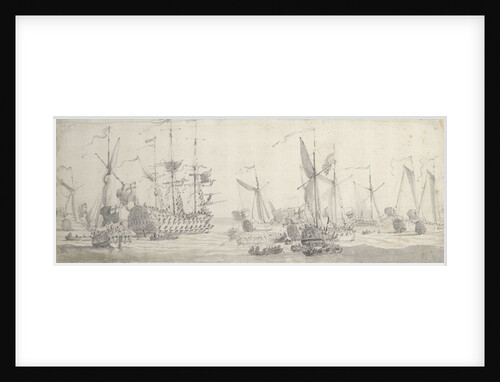 Visit of Charles II to the 'Tiger' at Woolwich: The King leaving one of the yachts by Willem van de Velde the Elder