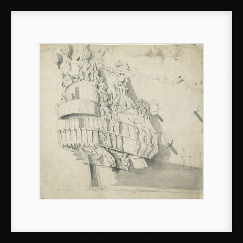 The stern of the 'Hampton Court' by Willem van de Velde the Elder