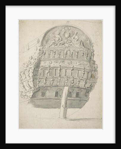 Stern of an English first or second rate by Willem van de Velde the Elder