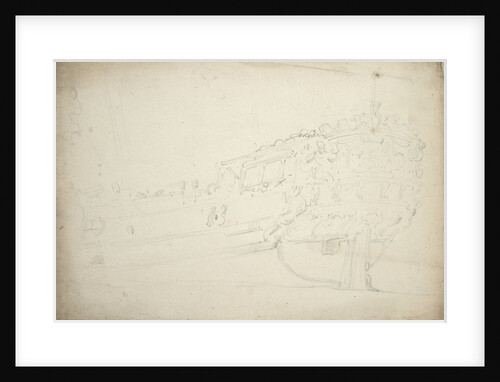 The stern of a states yacht by Willem Van de Velde the Younger