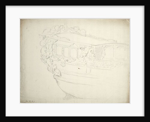 The stern of a states yacht by Willem Van de Velde the Younger