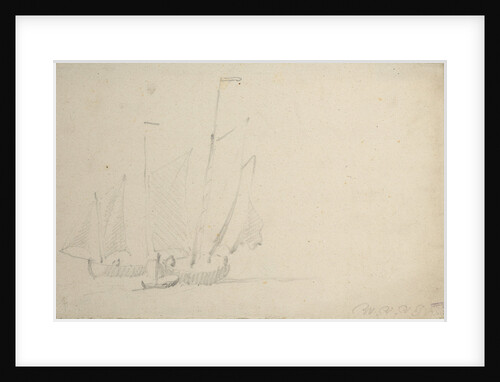Two pinks under sail by Willem Van de Velde the Younger