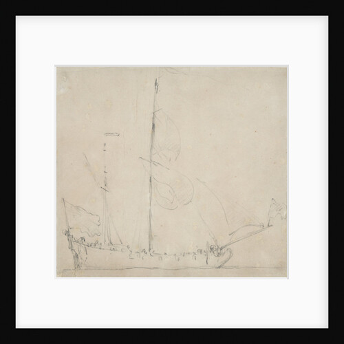 A ketch before the wind by Willem Van de Velde the Younger