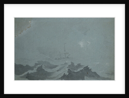 A dismasted ship scudding in a heavy sea by Willem Van de Velde the Younger