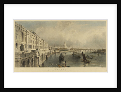 London from Somerset House looking east by T. Allom