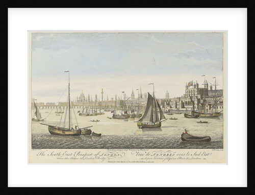 The South East Prospect of London From the Tower to London Bridge by Maurer