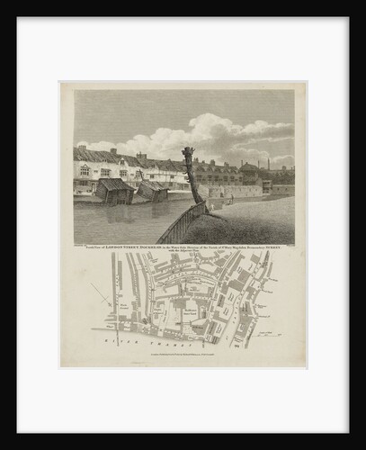 South view of London Street, Dockhead in the Water Side division of the Parish of St Mary Magdalen Bermondsey, Surrey by Robert Bremmel Schnebbelie