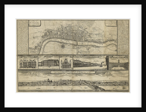 A Plan of London as in... Elizabeths Days by Thomas Bowles