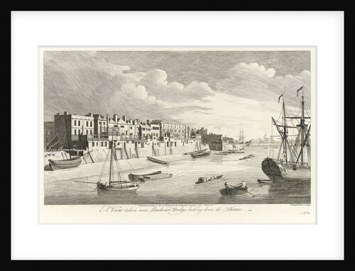 A view taken near Limehouse Bridge, looking down the Thames by John Boydell